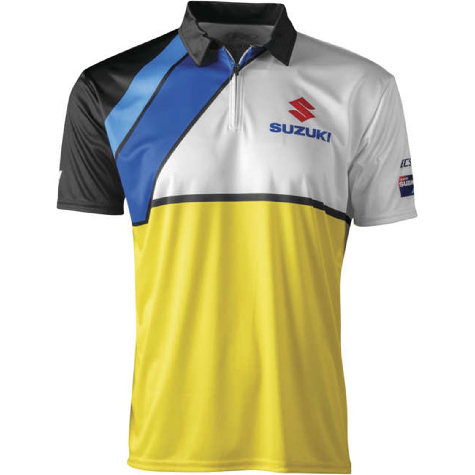 Factory Effex Suzuki Team Pit Shirt - White/Yellow - 2XL 23-85408_980697