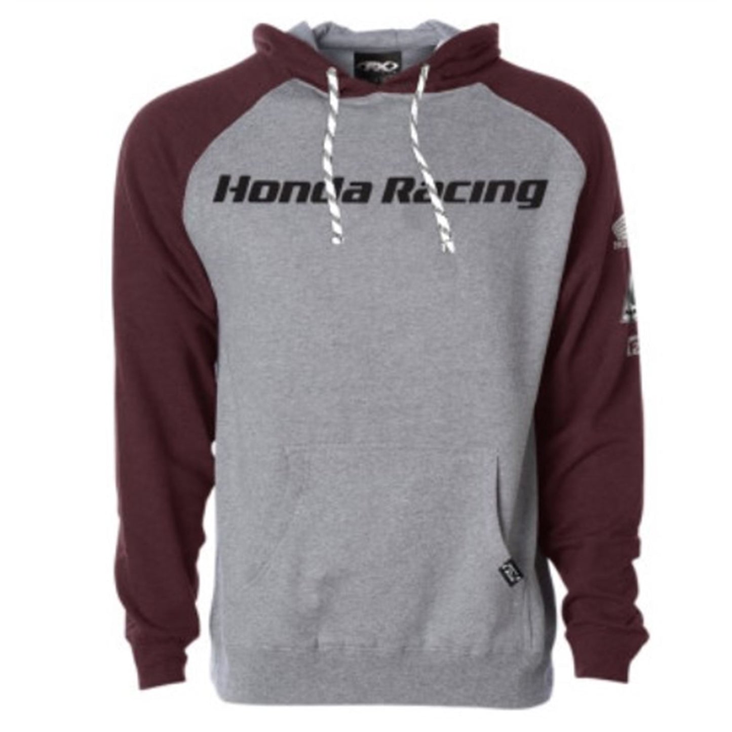 Factory Effex Honda Racing Logo Hoodie - Grey/Burgundy - Medium 23-88302_731961