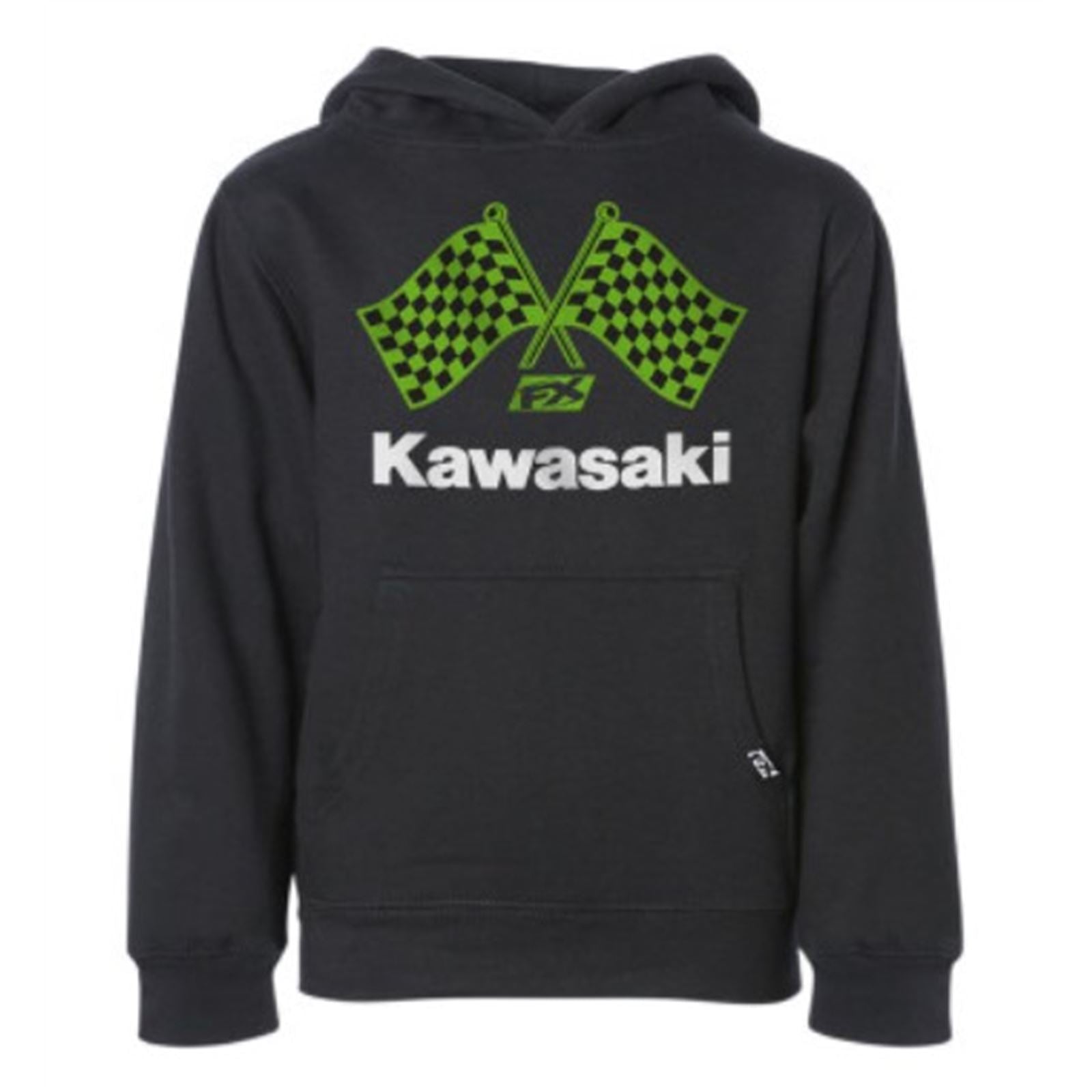 Youth Kawasaki Finish Line Hoodie - Black X-Large_732056