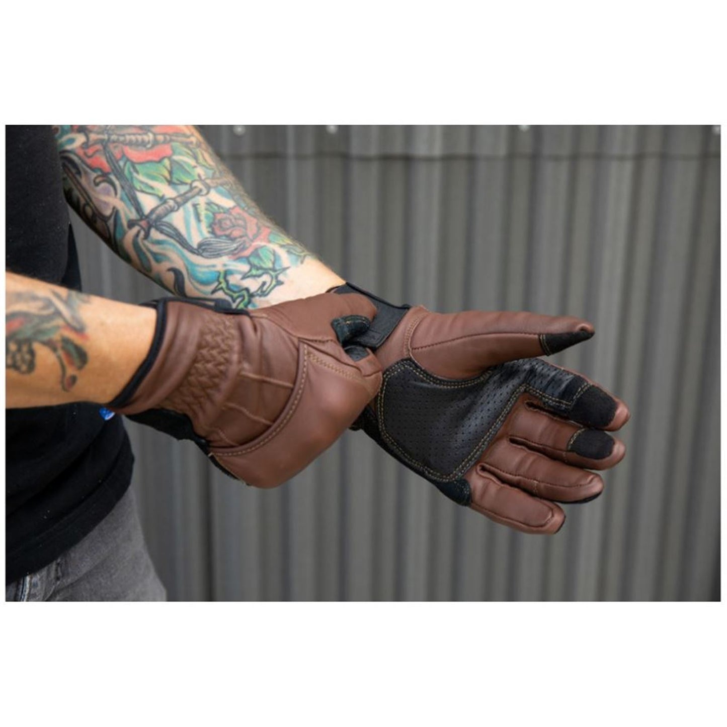 Biltwell Inc. Belden Gloves - Chocolate - Small 1505-0201-302_679874