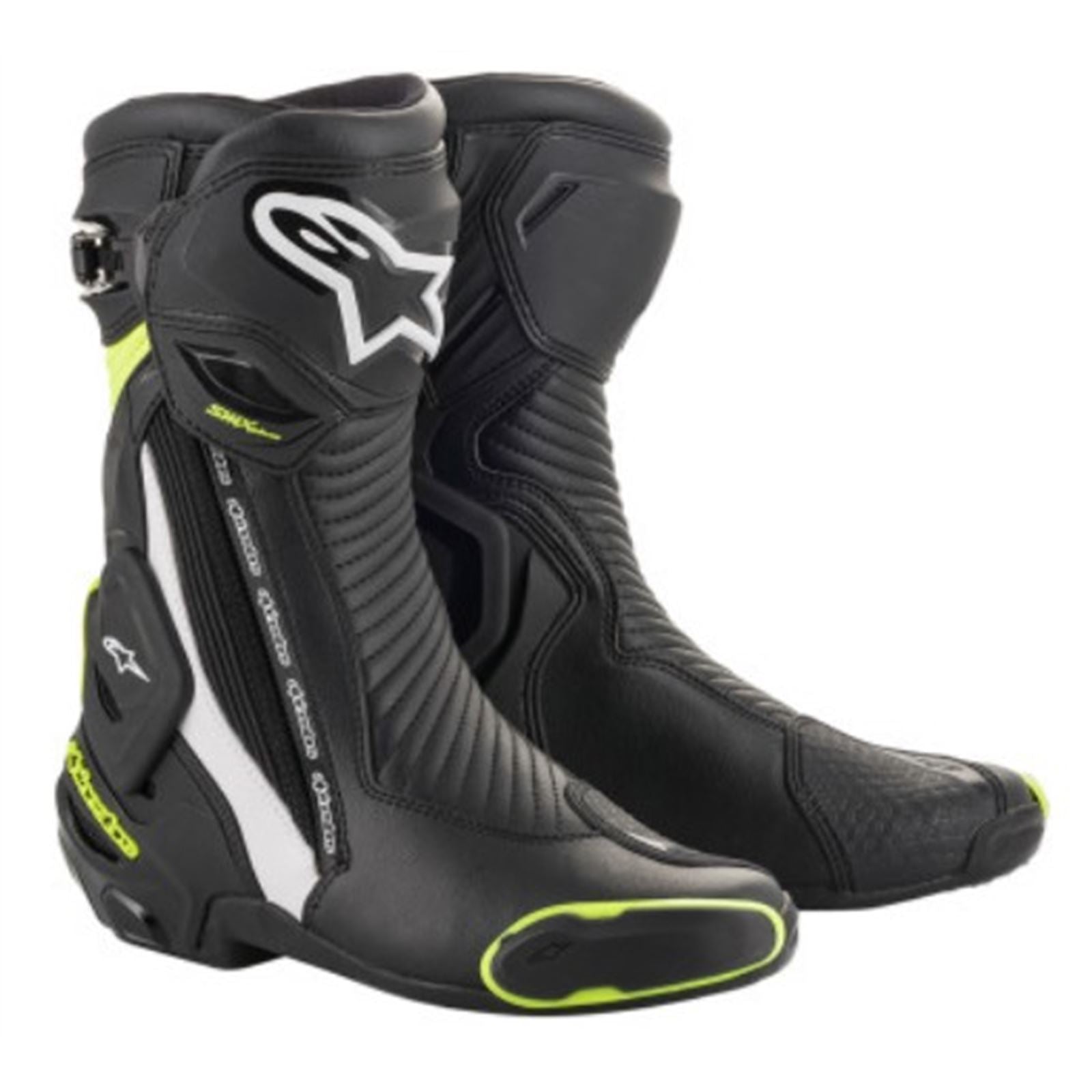 Alpinestars SMX+ Boots - Black/White/Yellow Fluorescent - Size 10.5 [MPN: 2221019-125-45]_732951