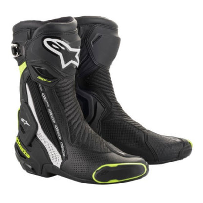 Alpinestars SMX+ Vented Boots - Black/White/Yellow - Size 6.5 [MPN: 2221119-125-40]_733017