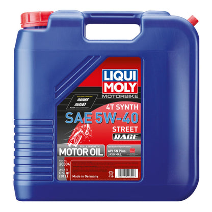 Liqui Moly Street Race Synthetic 4T Oil - 5W-40 - 20/Liter 20304_1656318