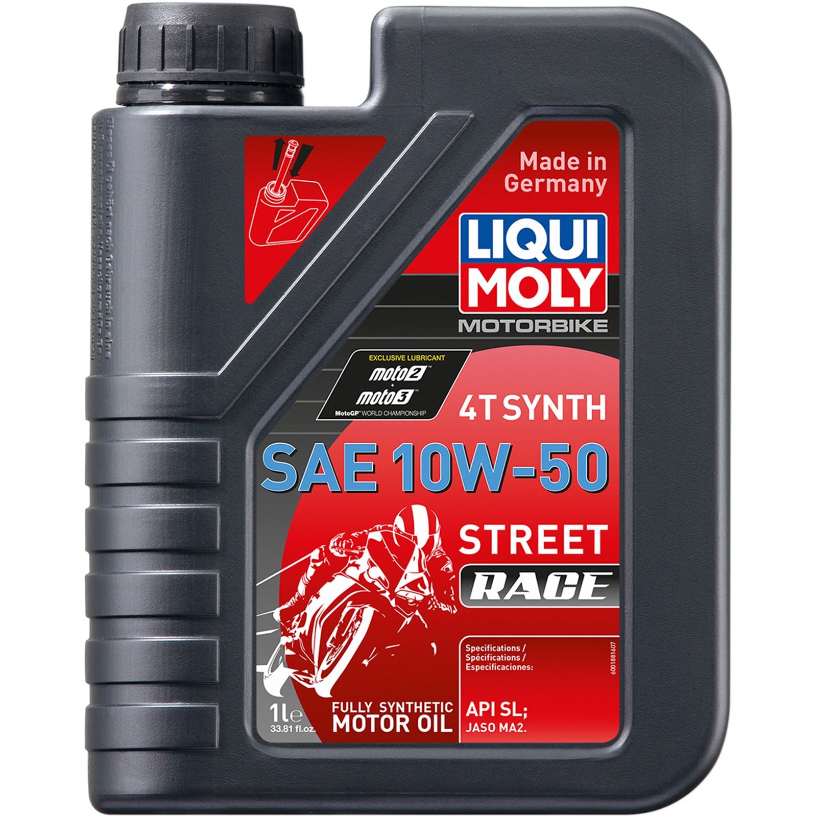 Liqui Moly Street Race Synthetic 4T Oil - 10W-50 - 1/Liter [MPN: 20066]_1045300