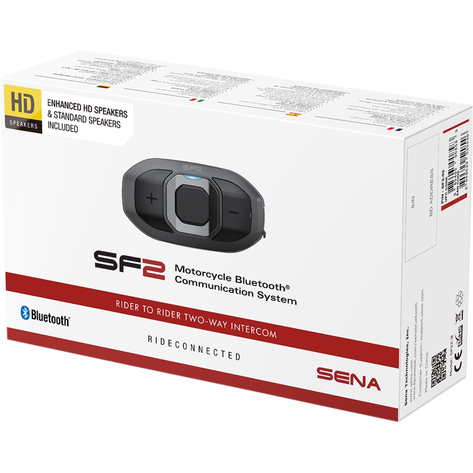 Sena SF2 Bluetooth Headset - 2-Way - Single Pack [MPN: SF2-02]_1045759
