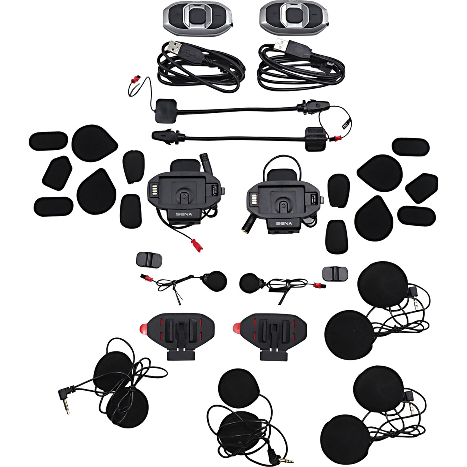 Sena SF4 Bluetooth Headset - 4-Way - Dual Speakers - Dual Pack [MPN: SF4D-02]_1045766