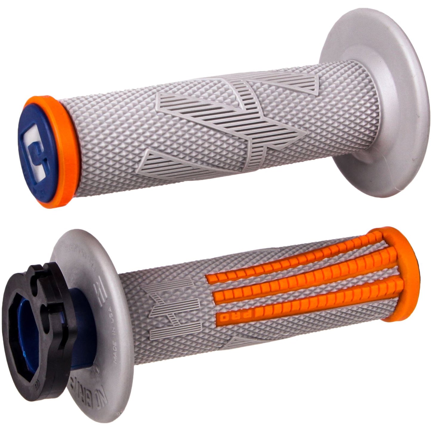 ODI Emig Pro V2 Lock-On Grip Gray/Orange [MPN: H36EPGO]_542201