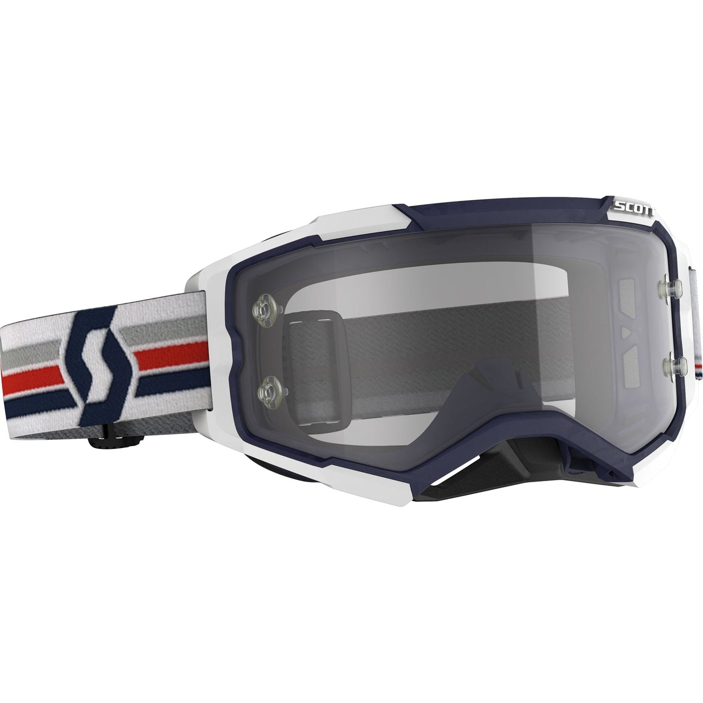 Scott Fury Goggles - Blue/White Clear Works Lens 274514-1006113_546775