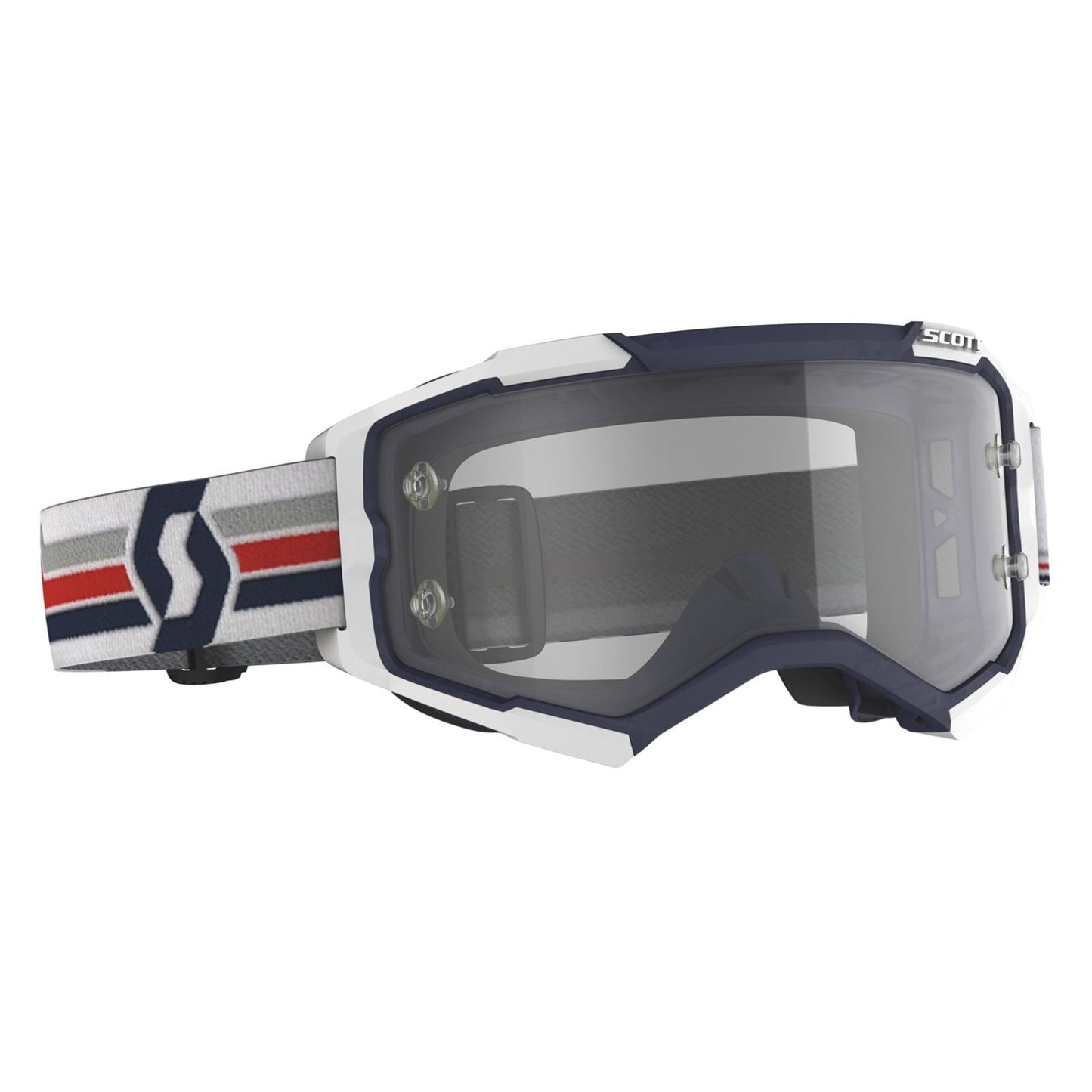 Scott Fury Goggles - Blue/White Clear Works Lens 274514-1006113_1142365