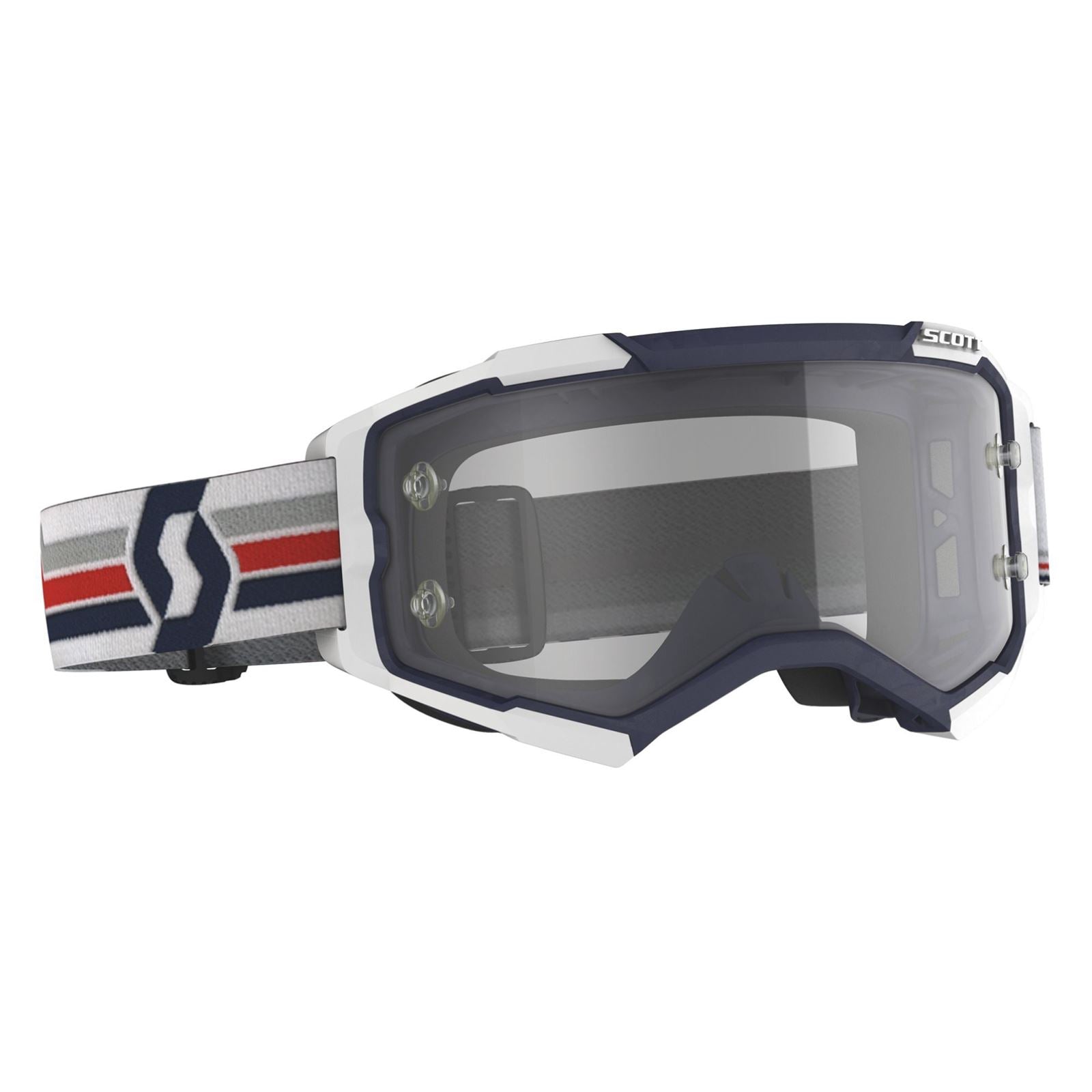 Scott Fury Goggles - Blue/White Clear Works Lens 274514-1006113_1142365
