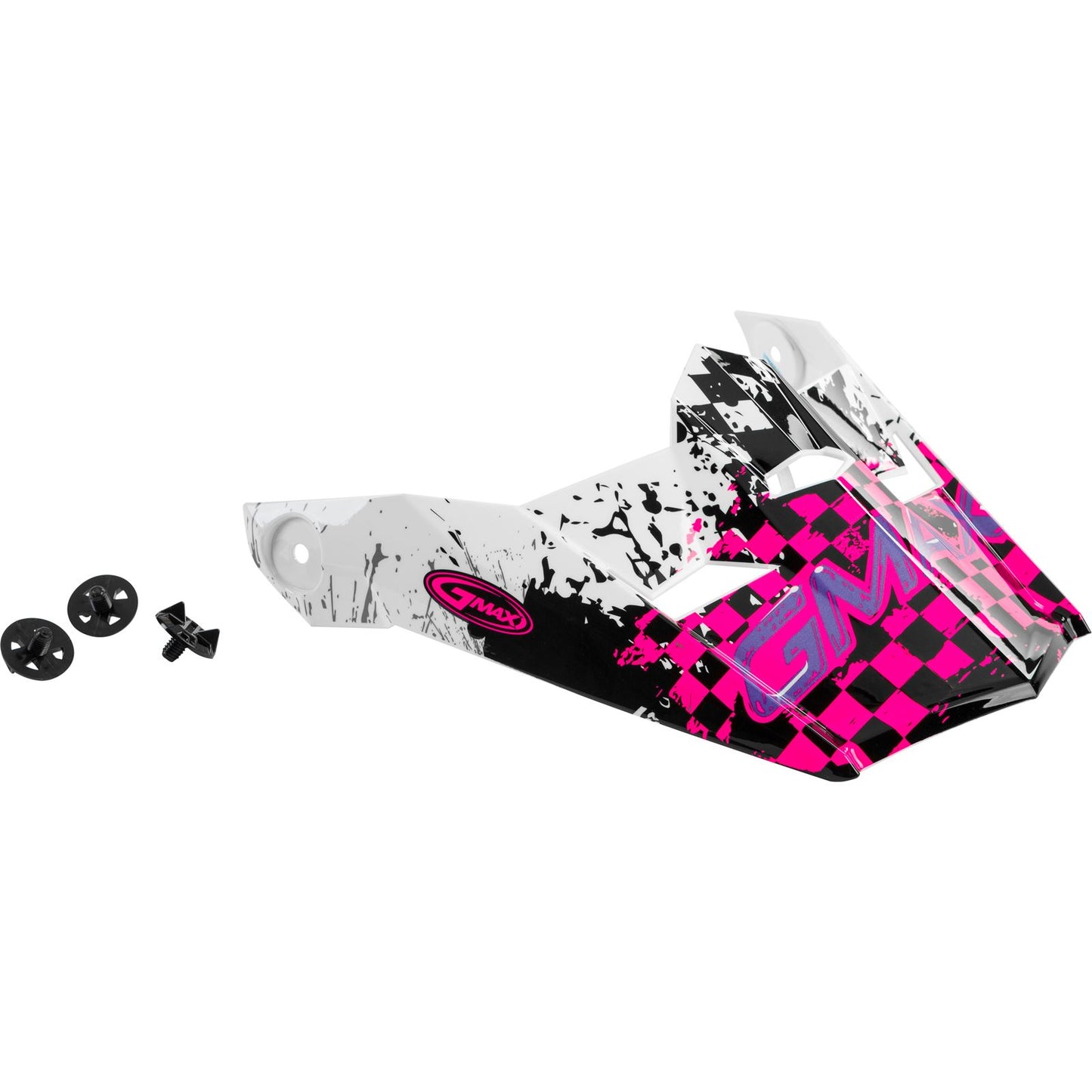 GMax MX-46Y Helmet Visor with Screws Anim8 White/Neon Pink/Purple  - YS-YL  G046913_613714