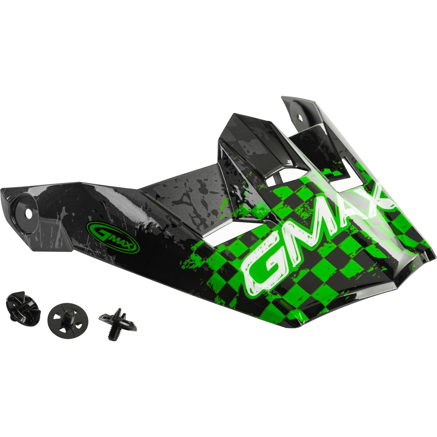 GMax MX-46Y Helmet Visor with Screws Anim8 Dark Silver/Green - YS-YL  G046915_613716