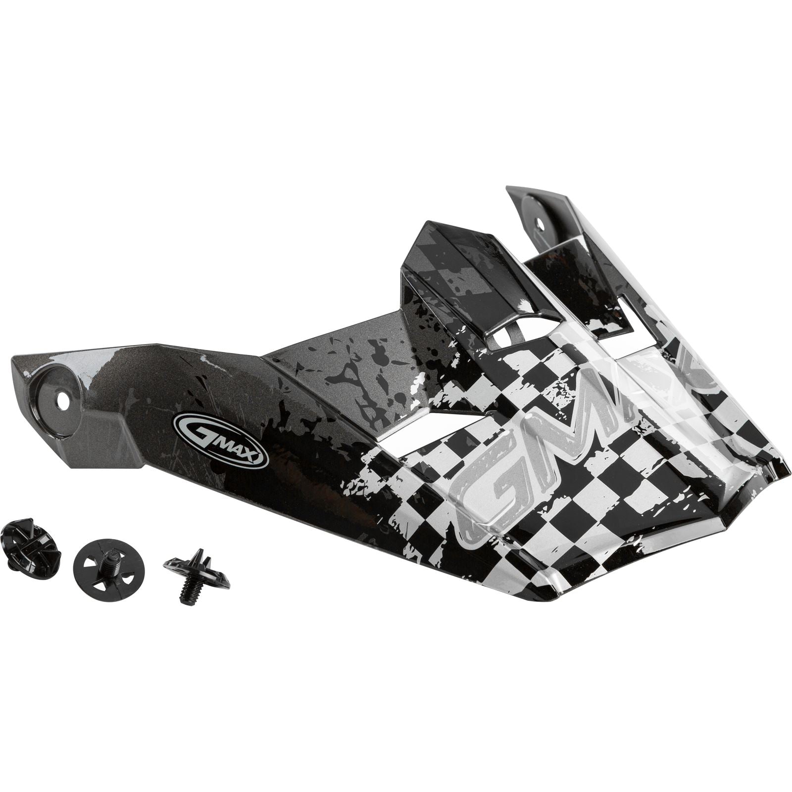 GMax MX-46Y Helmet Visor with Screws Anim8 Dark Silver/Black - YS-YL  G046916_613717