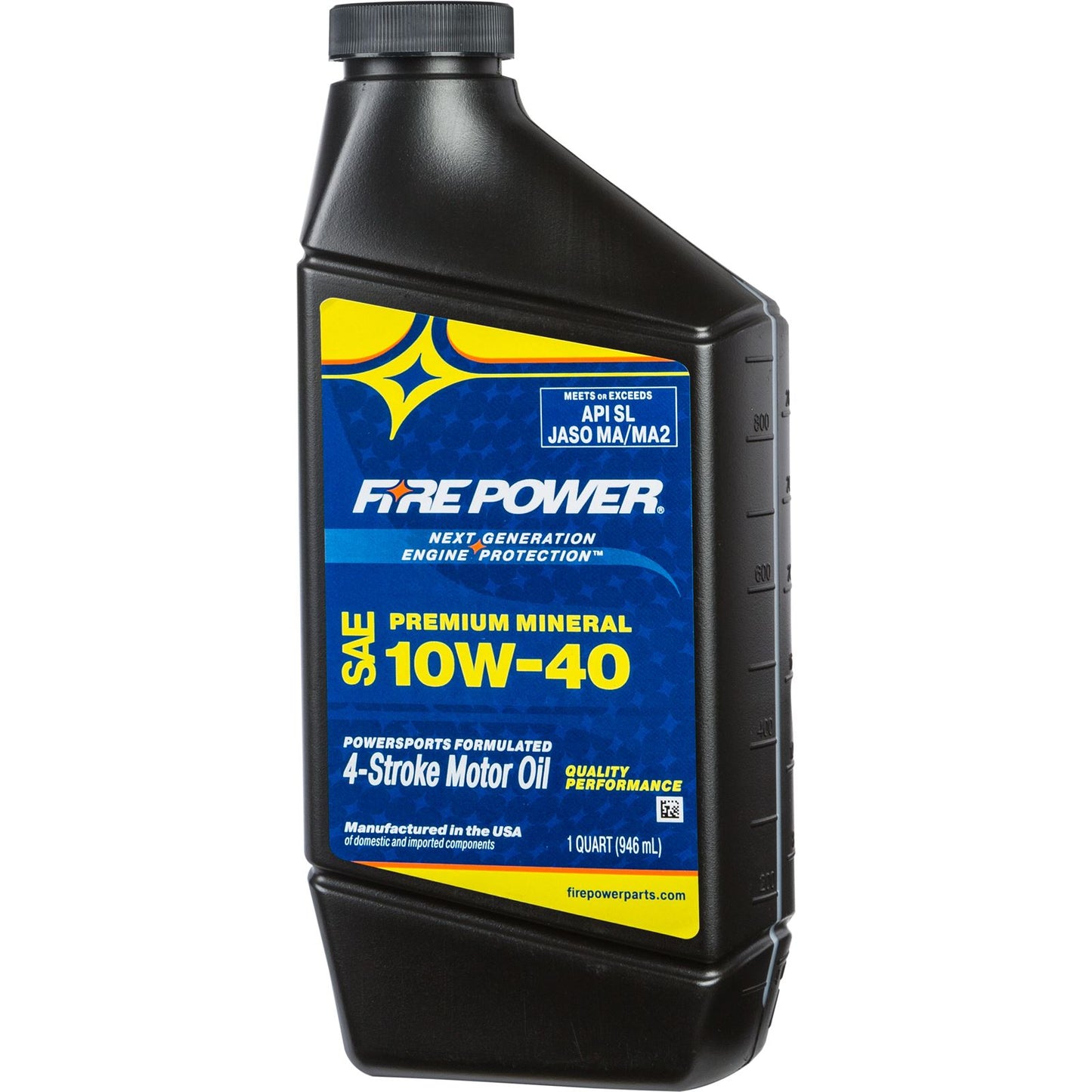 Fire Power Mineral 4-Stroke Oil 10W-40 Quart 12/Case 196979_548476