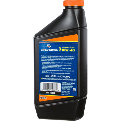 Fire Power Synthetic Blend 4-Stroke Oil 10W-40 Quart  196982_548485