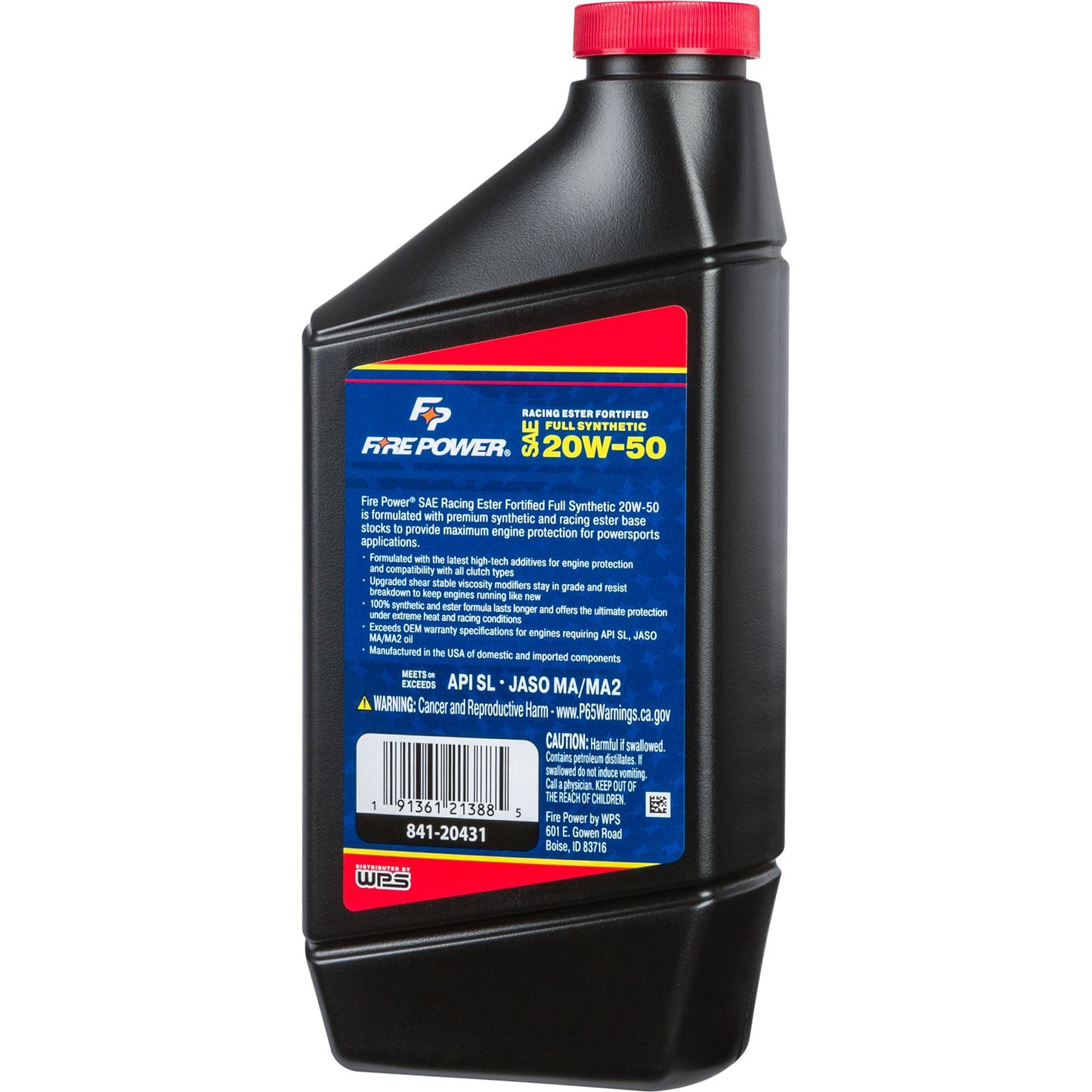 Fire Power Synthetic 4-Stroke Oil with Ester 20W-50 Quart 12/Case [MPN: 196977]_548497