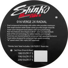 Shinko Verge 2X Tire Sign VERGE 2X INSERT_548613