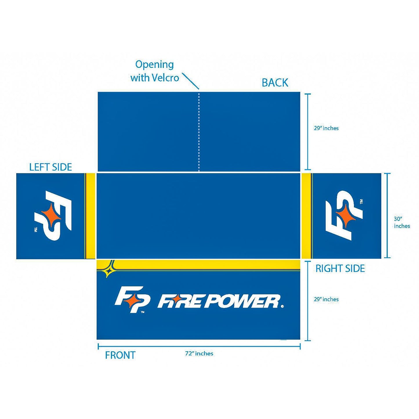 Fire Power Table Cover - 8' TABLE COVER 8' FP_548764