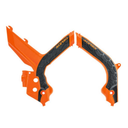 Acerbis X-Grip Frame Guards for KTM - Orange/Black 2783155225_674950