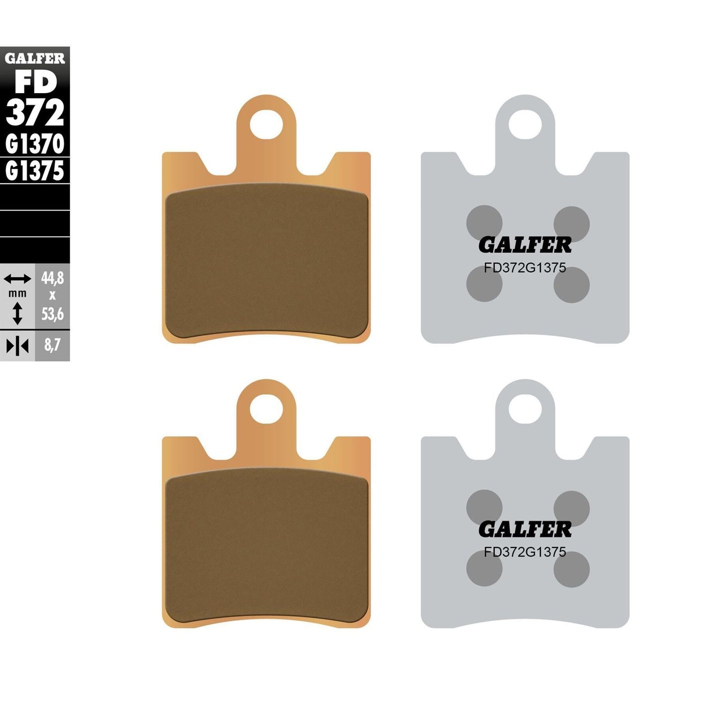 Galfer Brake Pads Sintered Ceramic FD372G1375_614120