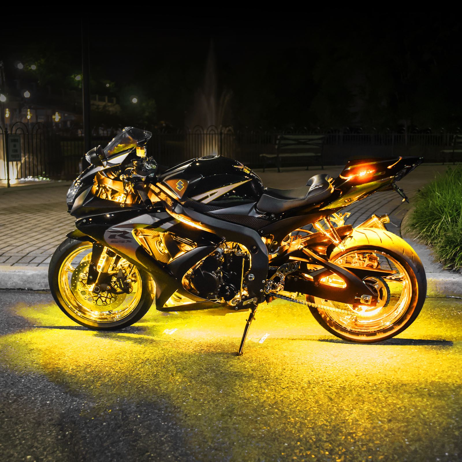 XKGlow Single Color Motorcycle LED Accent Light Strip Kit_614237