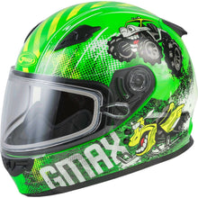GMax Youth GM-49Y Beasts Snow Helmet Neon Green/Hi-Vis Youth Large  [MPN: G24911052]_678045