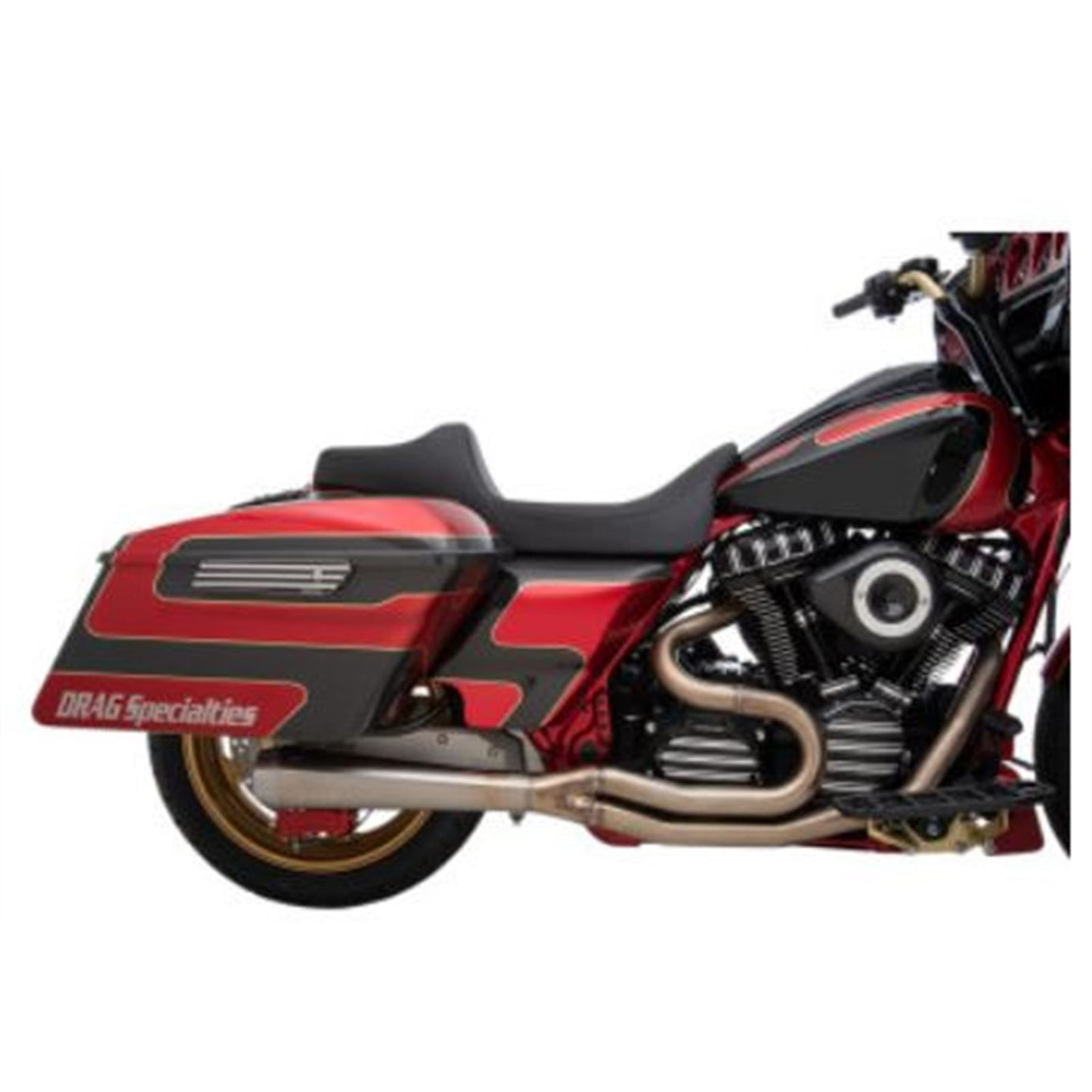 Drag Specialties Predator III Seat - Extended - Double Diamond -Vinyl 0801-1260_724837