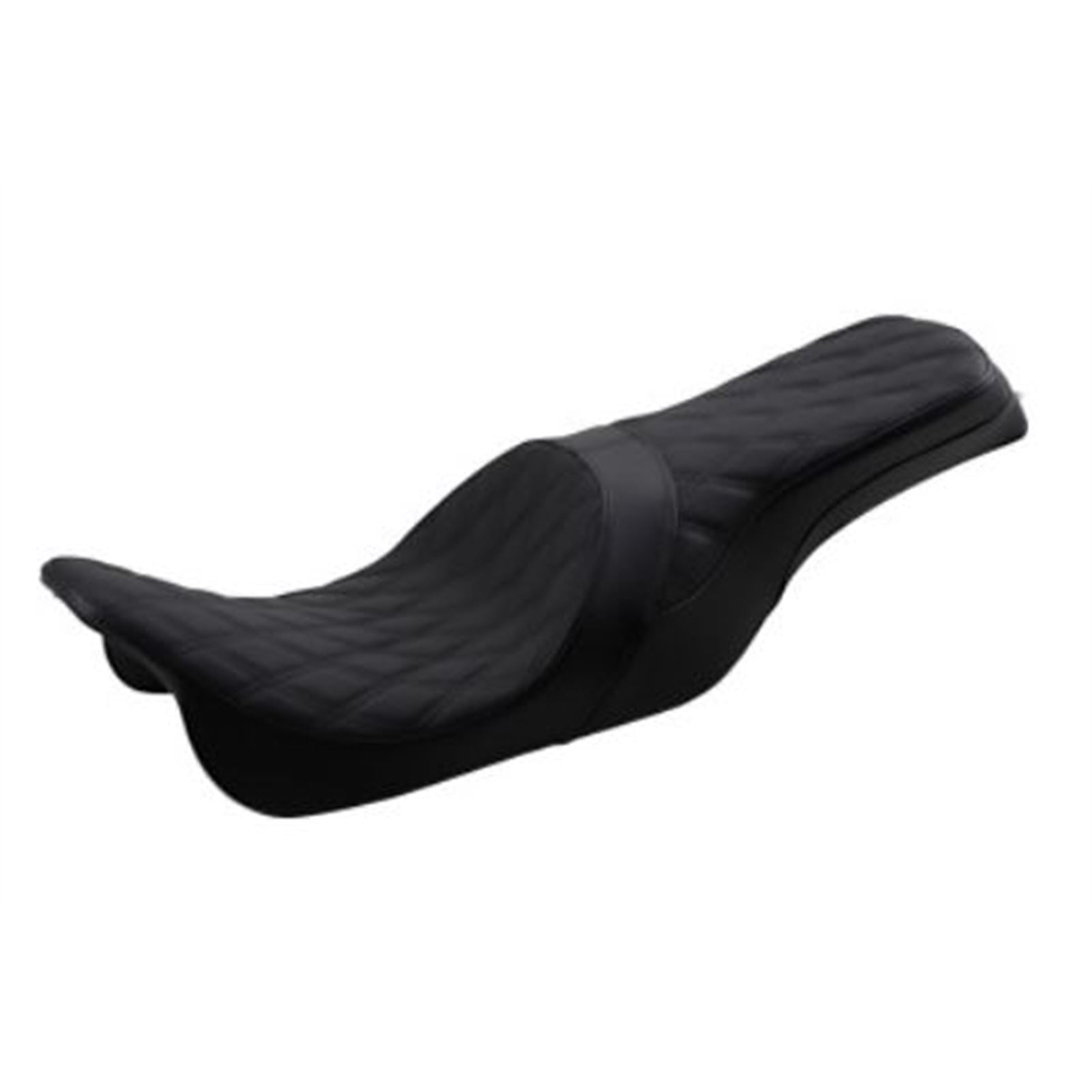 Drag Specialties Forward Positioned Predator 2-Up Seat - Double Diamond - Black 0801-1265_724851