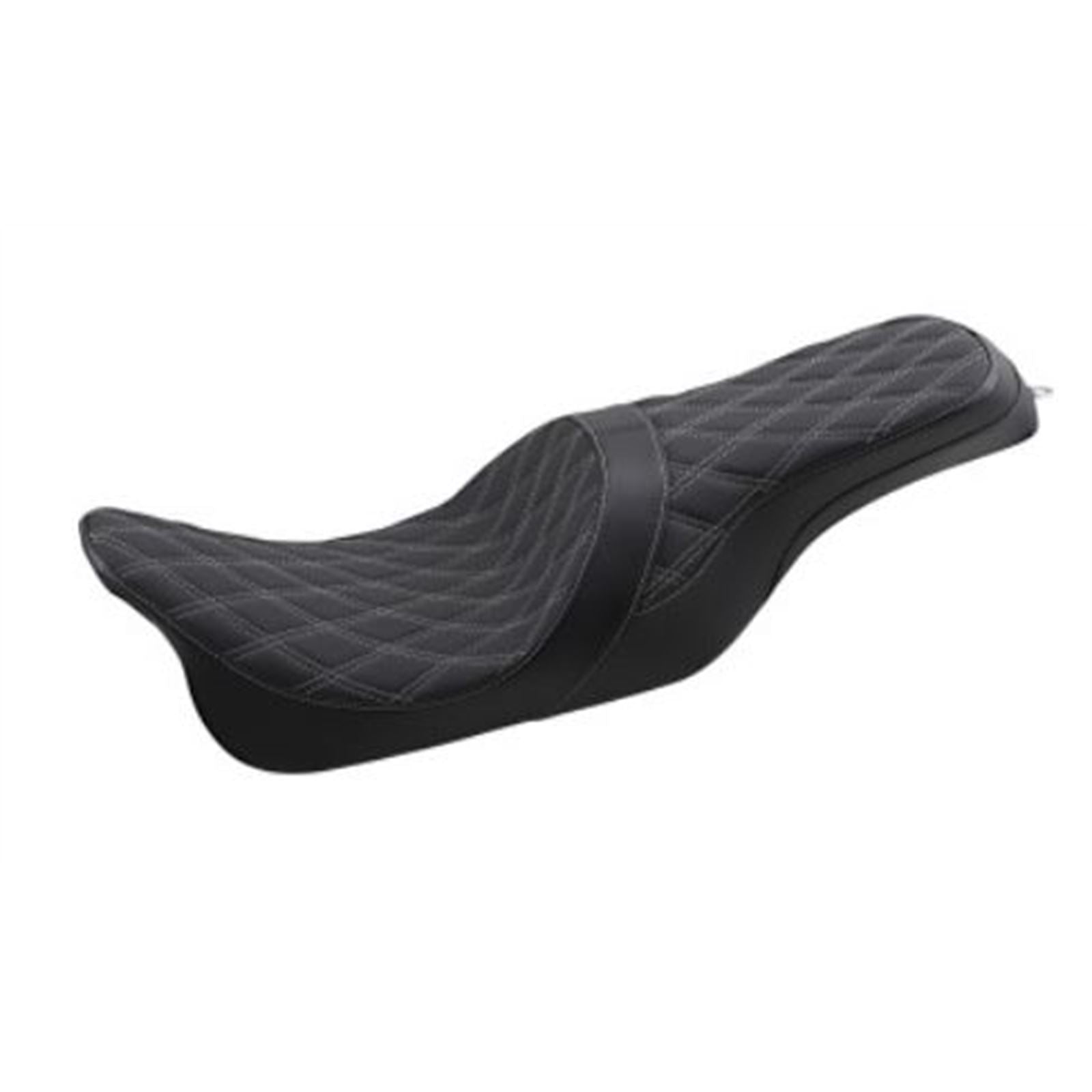 Drag Specialties Forward Positioned Predator 2-Up Seat - Double Diamond-Silver Stitched 0801-1266_724850