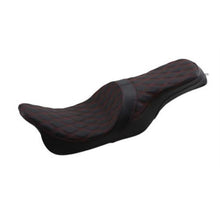 Drag Specialties Forward Positioned Predator 2-Up Seat - Double Diamond - Red Stitched 0801-1267_724849