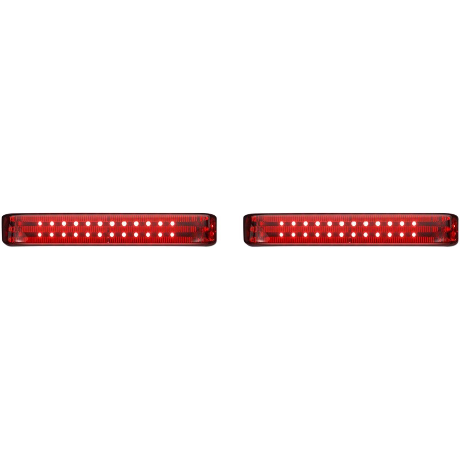 Custom Dynamics Saddlebag LED Lights - Sequential - Black/Red PB-SBSEQ-SS6-BR_1046579