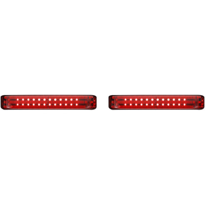 Custom Dynamics Saddlebag LED Lights - Sequential - Chrome/Red PB-SBSEQ-SS6-CR_1046585