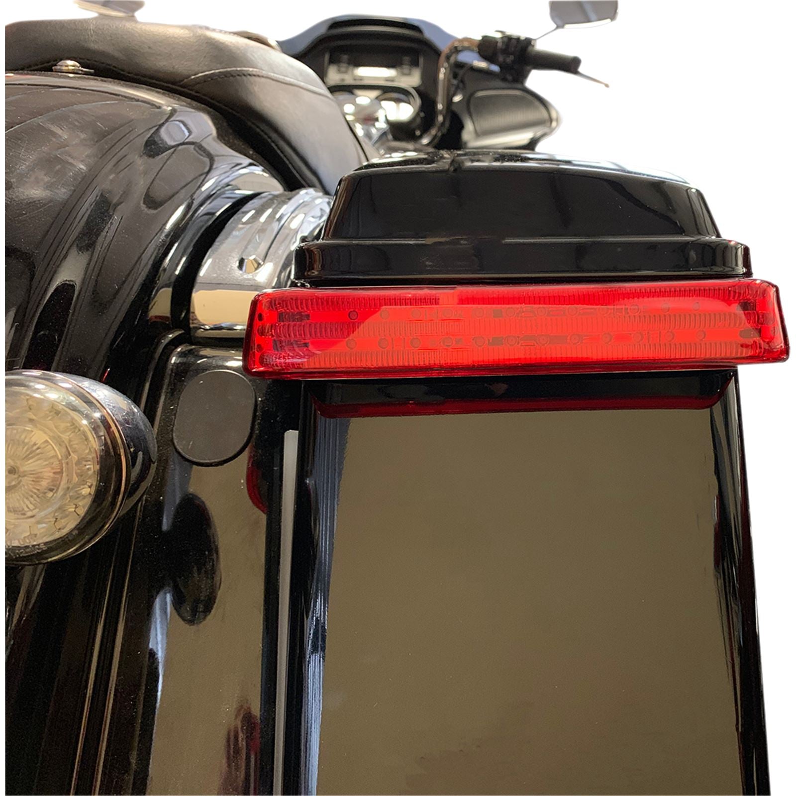 Custom Dynamics Saddlebag LED Lights - Sequential - Chrome/Red PB-SBSEQ-SS6-CR_1046587