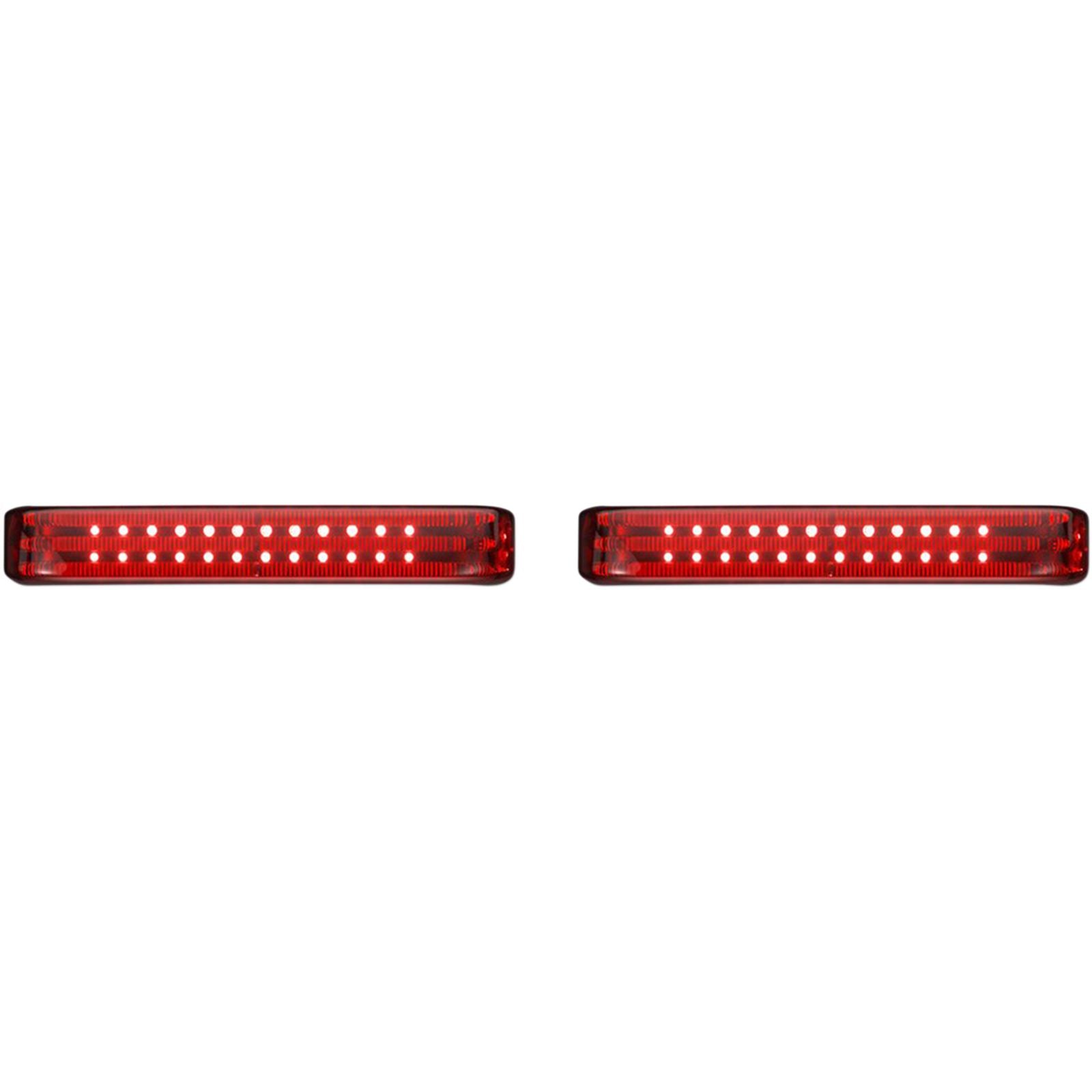 Custom Dynamics Saddlebag LED Lights - Sequential - Black/Red PB-SBSEQ-SS8-BR_1046590