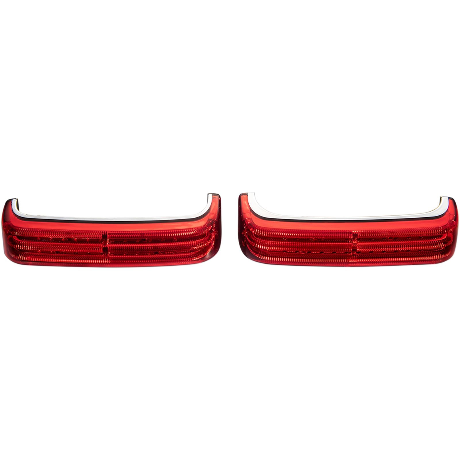 Custom Dynamics Saddlebag LED Lights - Sequential - Chrome/Red PB-SBSEQ-SS8-CR_1046648