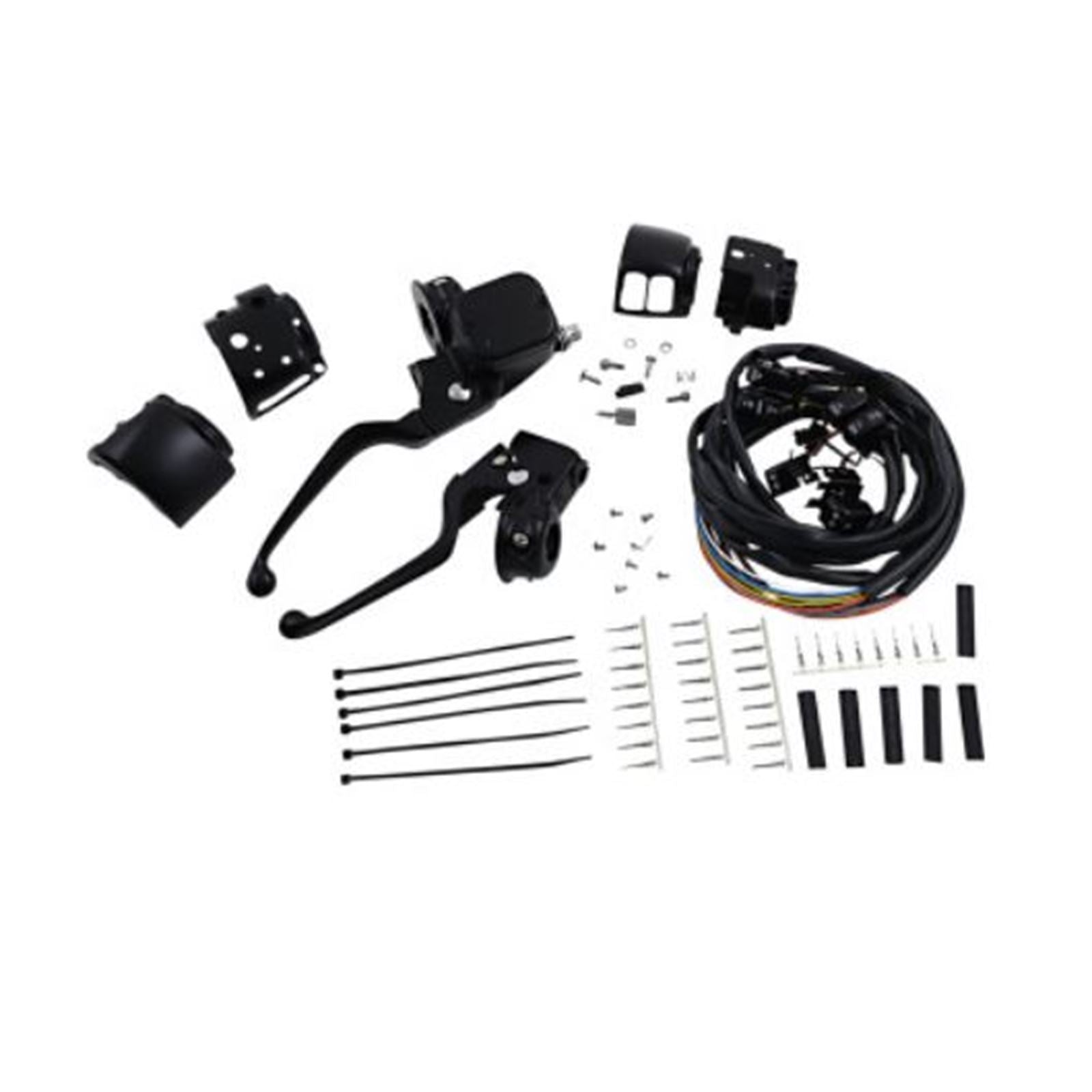 Drag Specialties Black 9/16" Master Cylinder Handlebar Controls for '96 - '13 0610-2149_711829