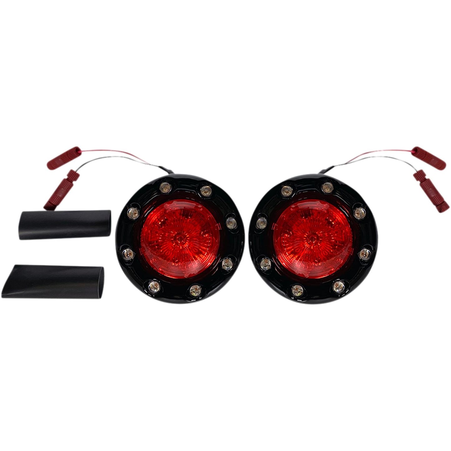 Custom Dynamics ProBEAM® Bullet Ringz™ LED Turn Signals - Black/Red PB-BR-RR-IND-BR_1046844