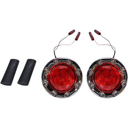 Custom Dynamics ProBEAM® Bullet Ringz™ LED Turn Signals - Chrome/Red PB-BR-RR-IND-CR_1046821