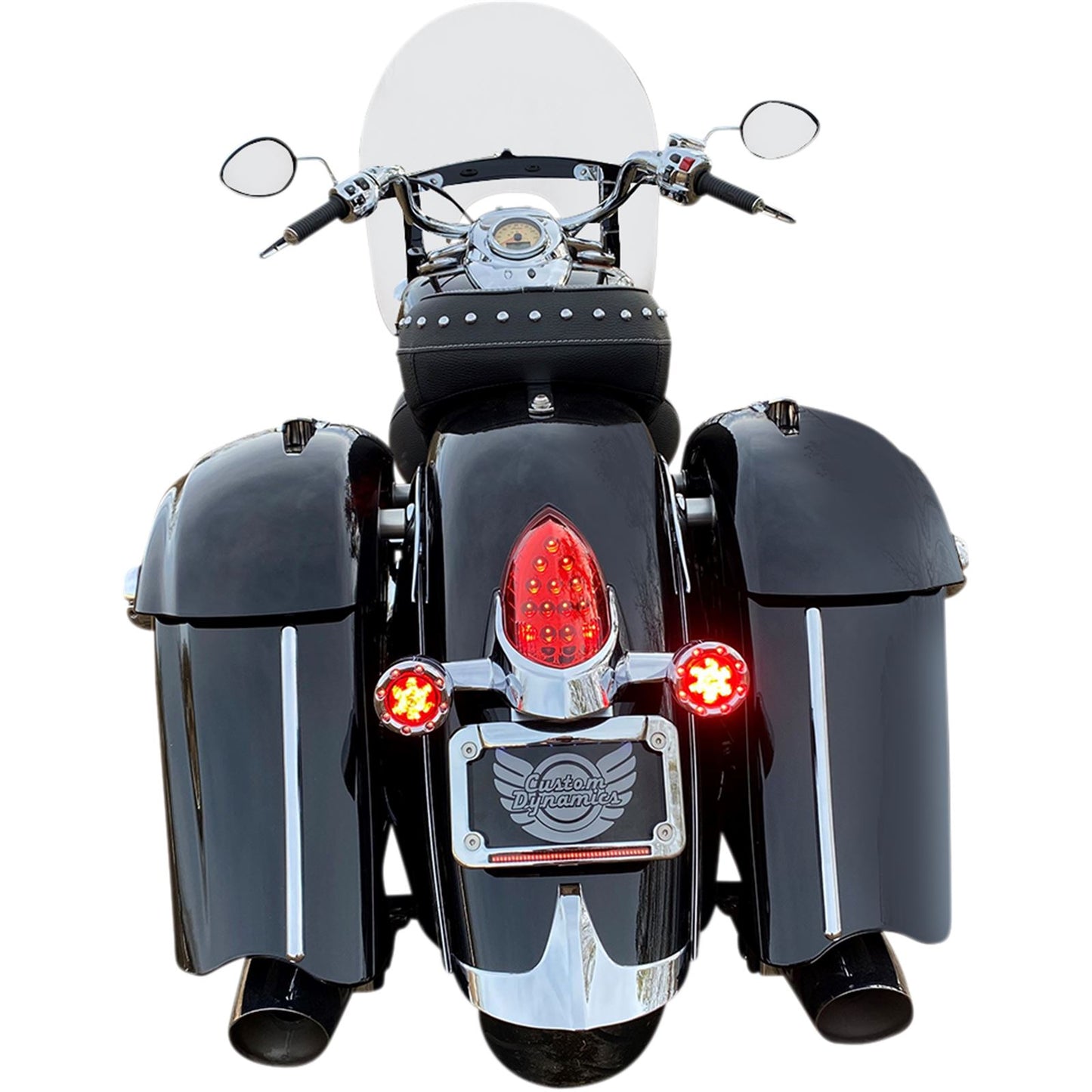 Custom Dynamics ProBEAM® Bullet Ringz™ LED Turn Signals - Chrome/Red PB-BR-RR-IND-CR_1046822