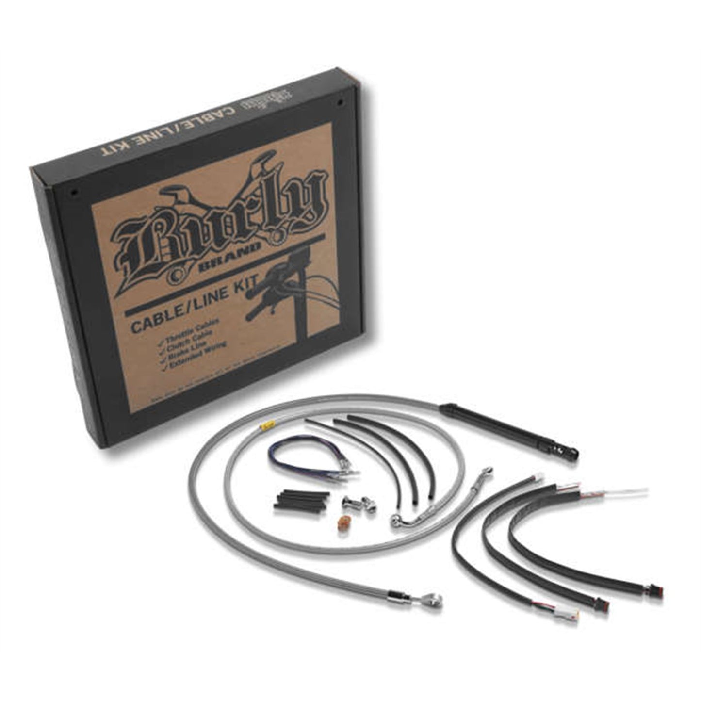 Burly Brand Stainless Steel Control Kit for 16" Gorilla Handlebars B30-1244_986816