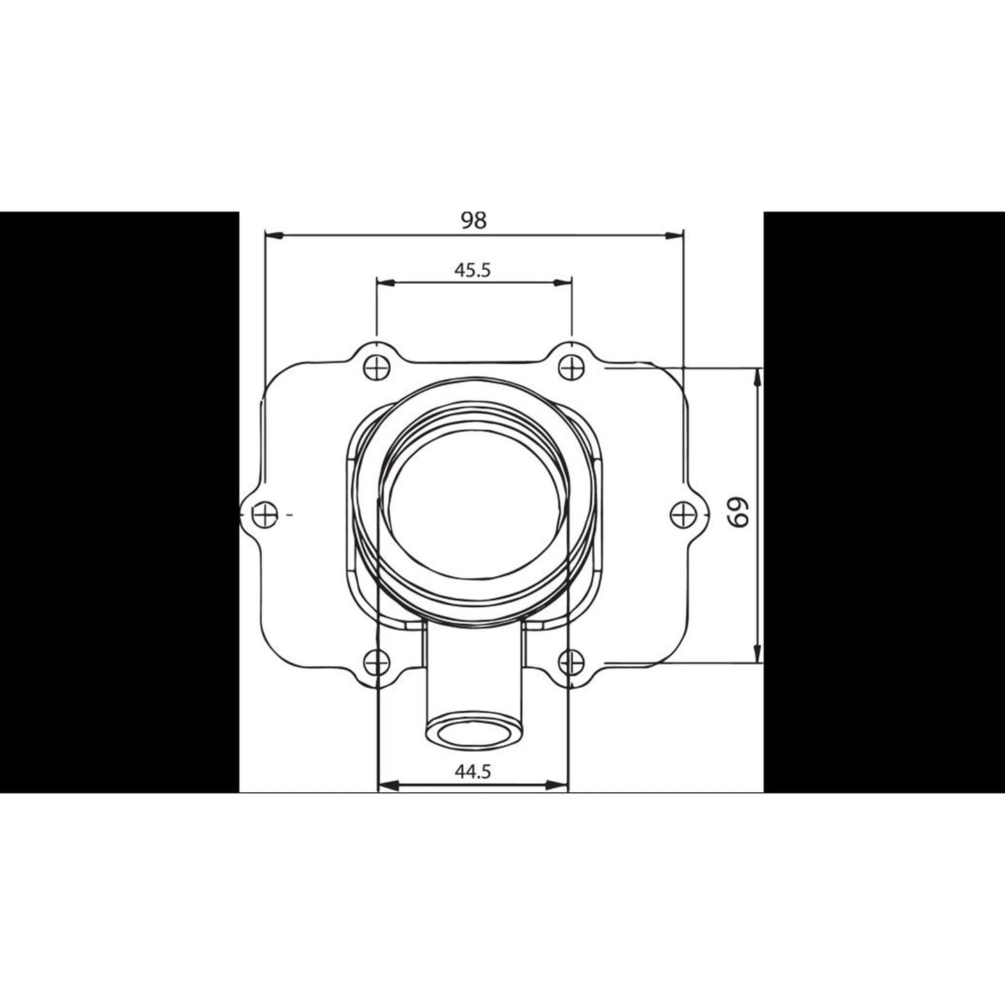 2FastMoto Carburetor Intake Mounting Flange for Ski-Doo K07-102-06_895472