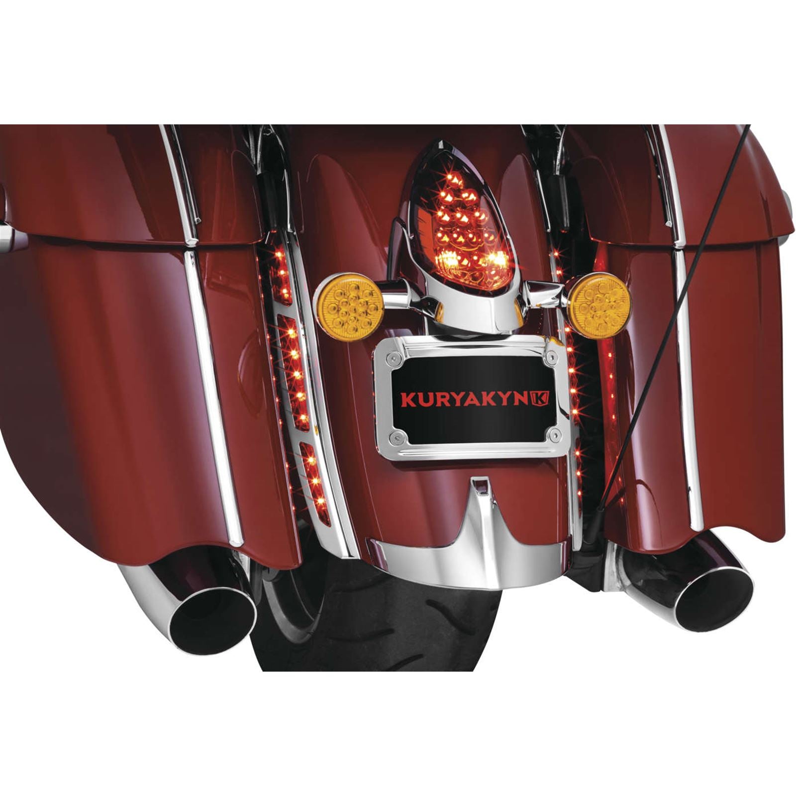 Kuryakyn LED Rear Fender Strip Lights for Indian Chrome 2898_1066807