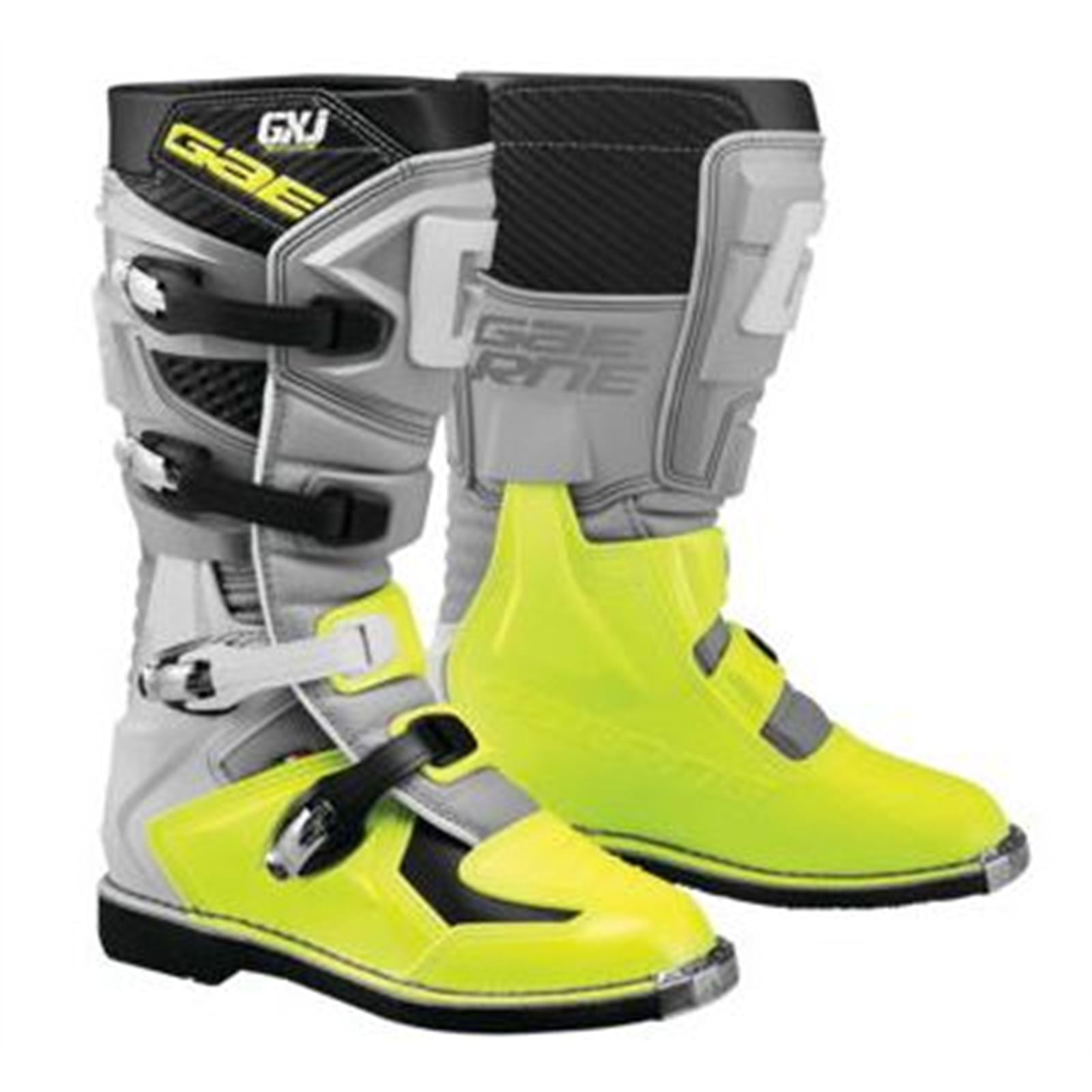 Gaerne GX-J Boot Grey/Fluorescent - Yellow - Youth 5 [MPN: 2169-009-5]_733190