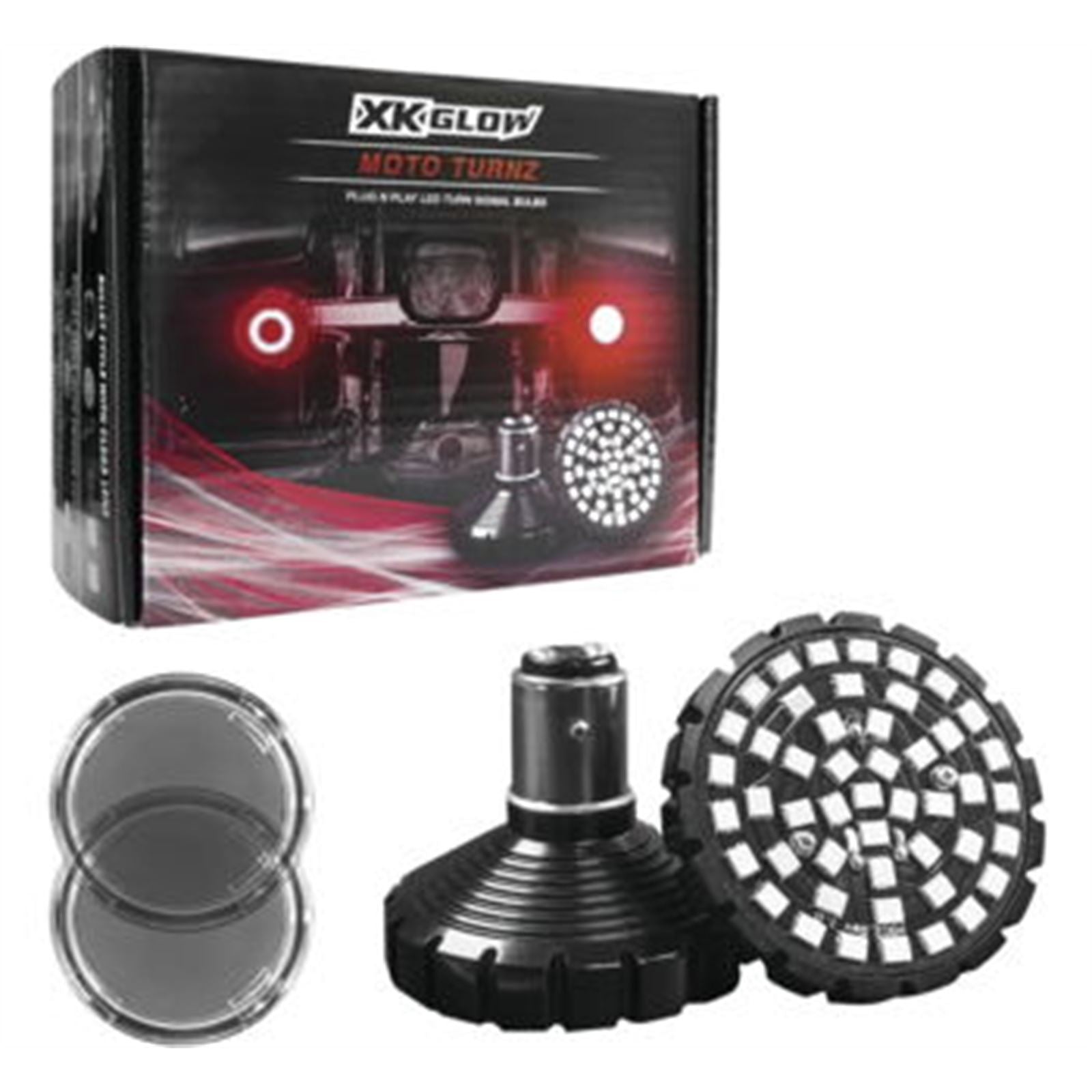 XKGlow LED Turn Signal and Lens Kits Bullet - 1156 - Single - Red/Smoked [MPN: XK1156B-R-S]_673326
