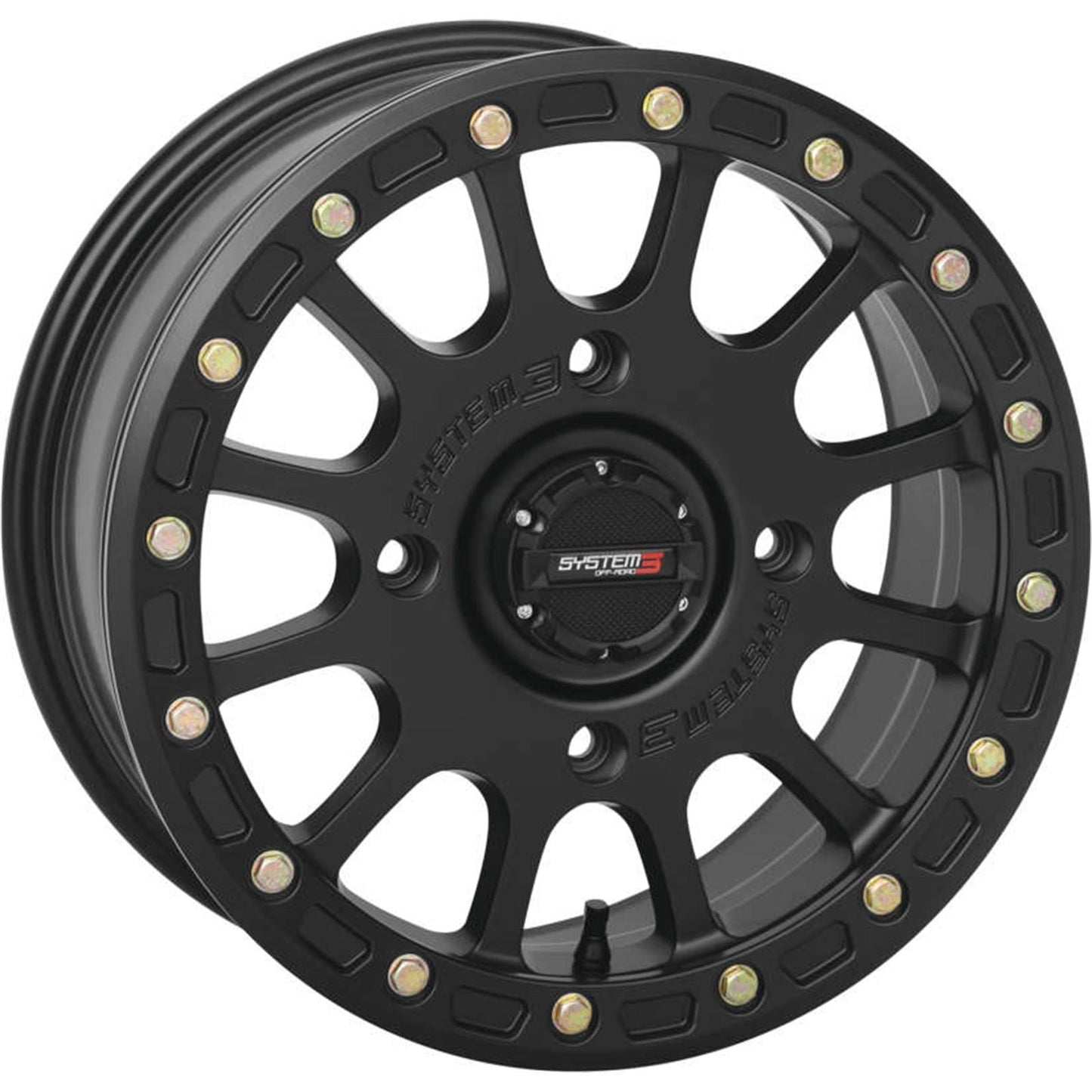 System 3 SB-5 Beadlock Wheel - 15x7, 4/137, 5+2 - Matte Black [MPN: 15S3-5537]_987163