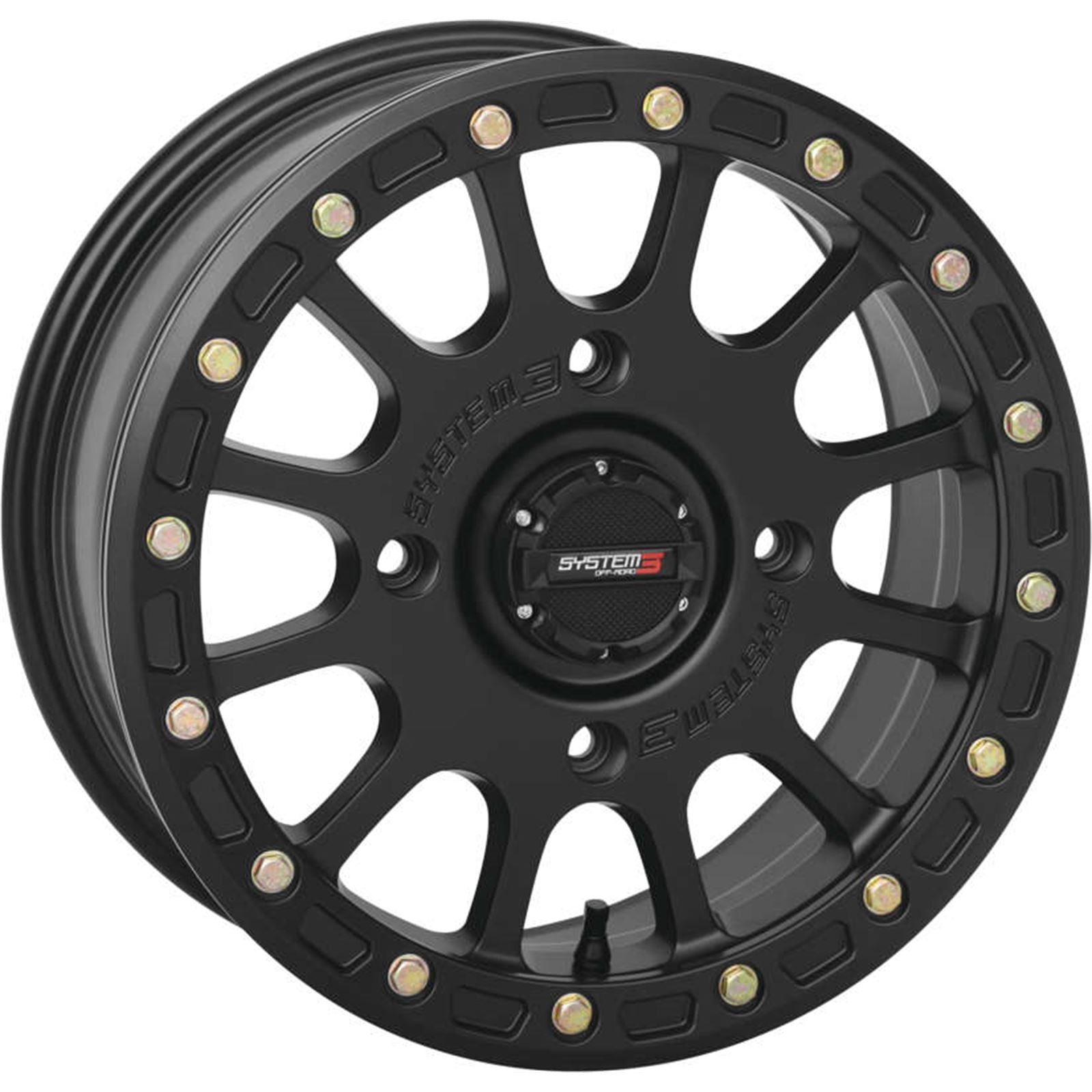 System 3 SB-5 Beadlock Wheel - 15x7, 4/137, 5+2 - Matte Black [MPN: 15S3-5537]_987163