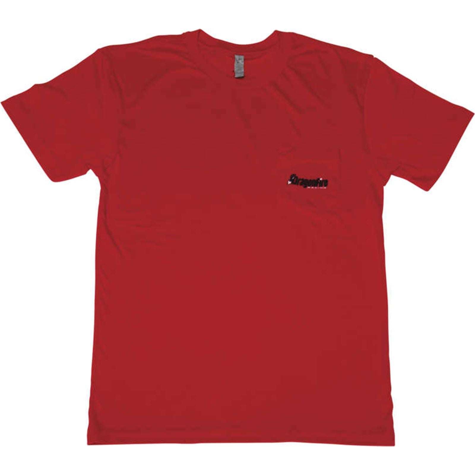 DragonFire Racing Logo Pocket Tee - Red - XL 13-0033_980693