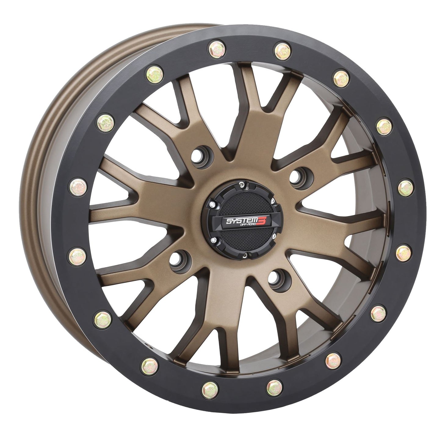 System 3 SB-4 Beadlock Wheel - 15x10, 4/137, 5+5, Bronze 15S3-32371_1308549