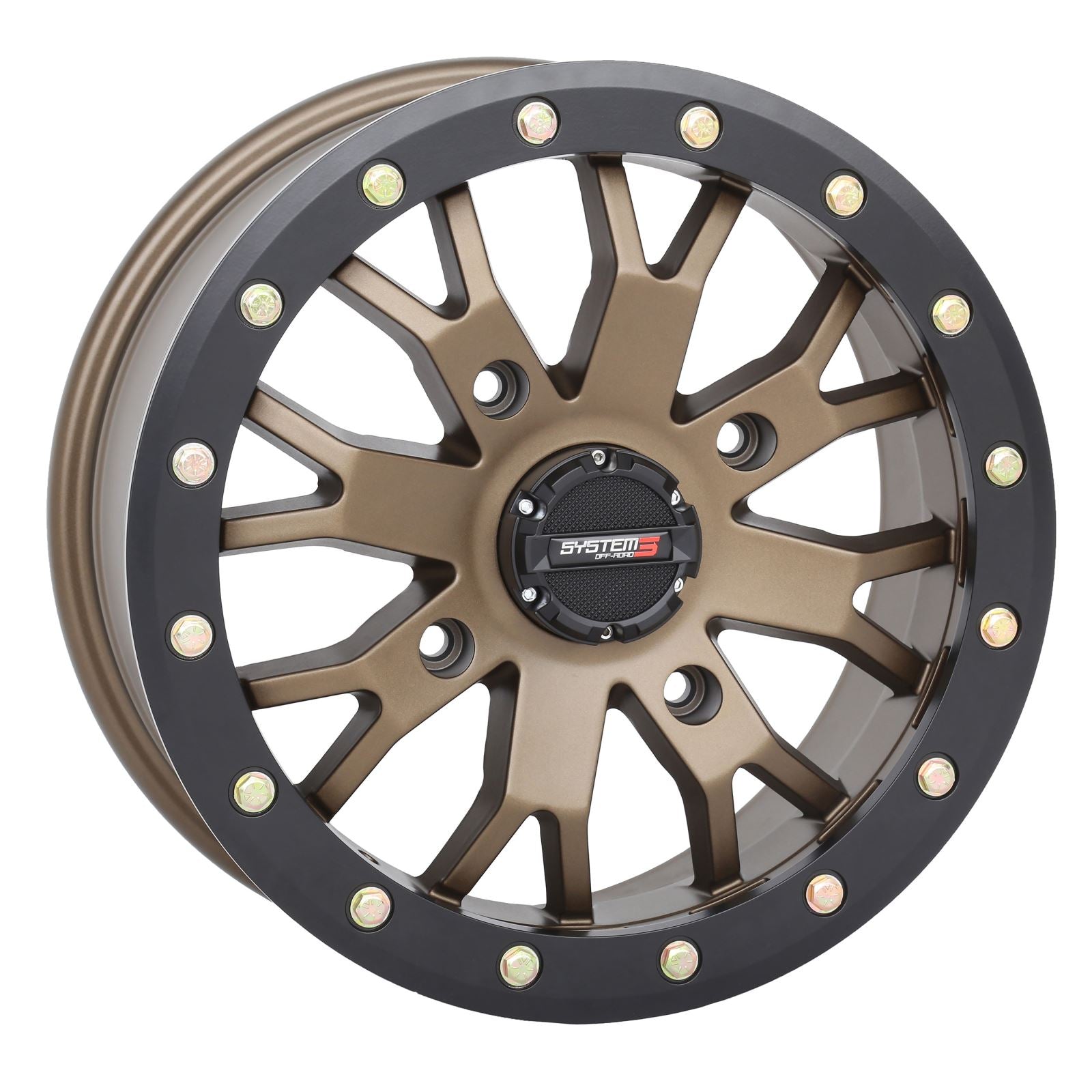 System 3 SB-4 Beadlock Wheel - 15x10, 4/137, 5+5, Bronze 15S3-32371_1308549