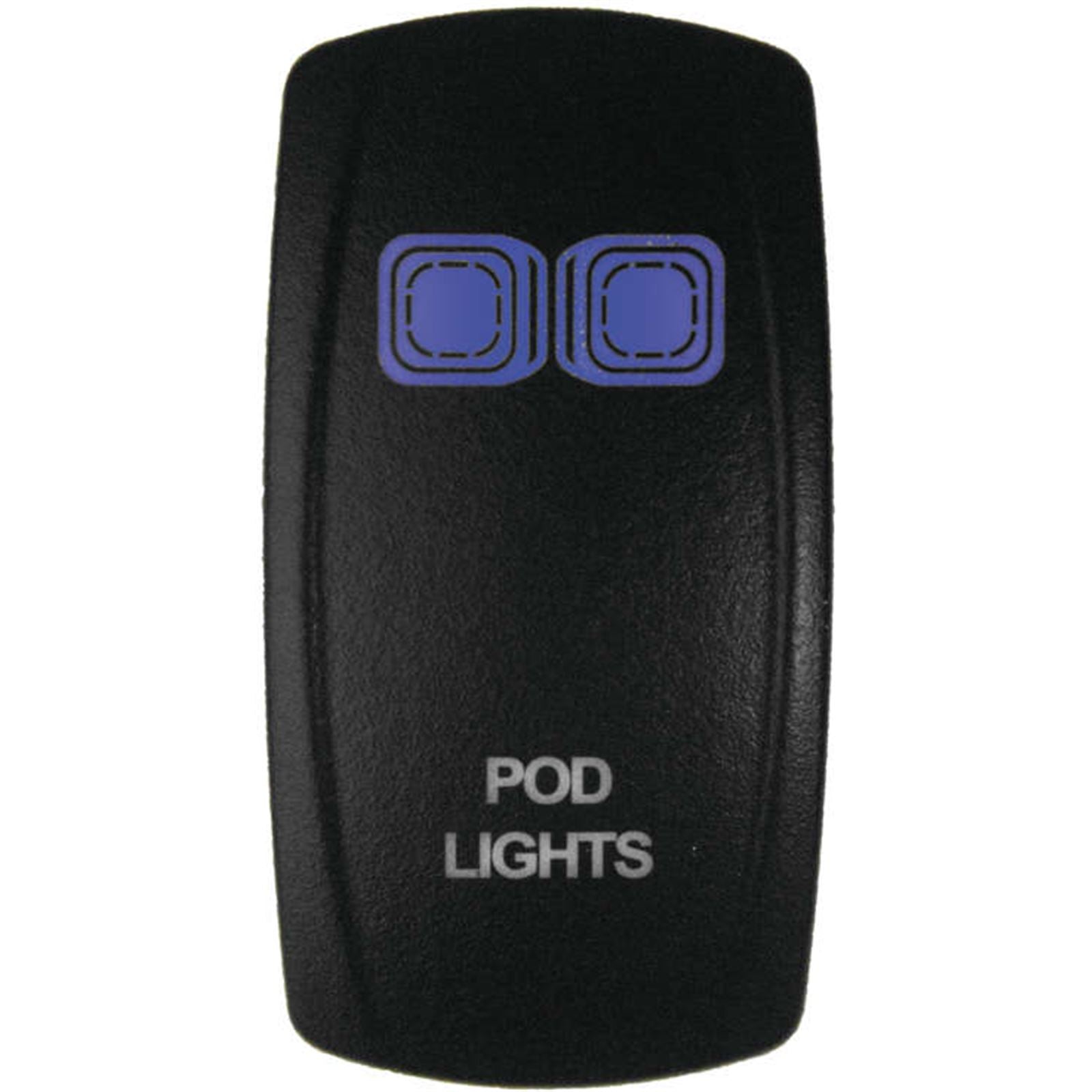 DragonFire Racing Laser-Etched Dual LED Switches Lights On/Off, Blue 04-0089_980914